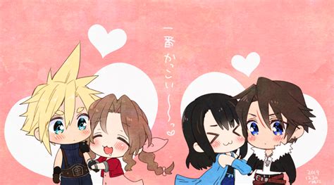 Cloud Strife Aerith Gainsborough Squall Leonhart And Rinoa Heartilly