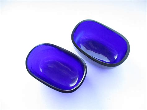 One Pair Of Vintage Cobalt Blue Oval Bath Style Replacement Etsy Glass Replacement Cobalt