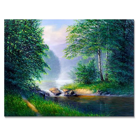 Millwood Pines Summer Scenery Of A Forest River Summer Scenery Of A