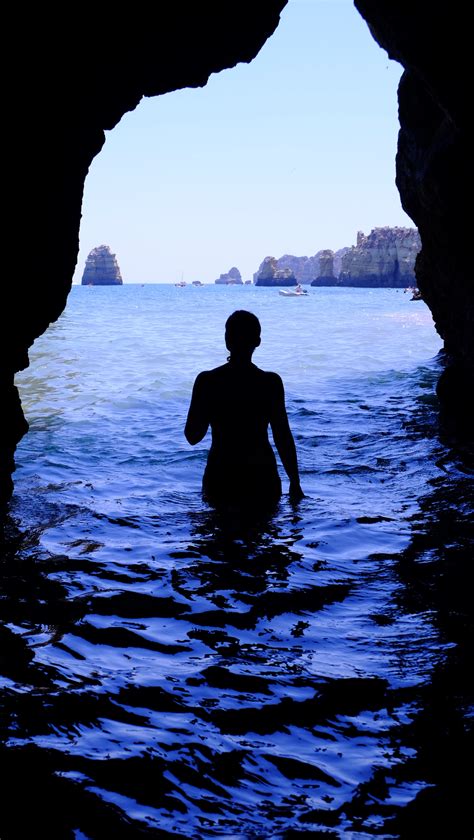 The inner foreskin layer is not just skin, but mucocutaneous tissue of a unique type found nowhere else on the body.; Silhouette of Woman at Blue Sea Inside Black Cave during ...