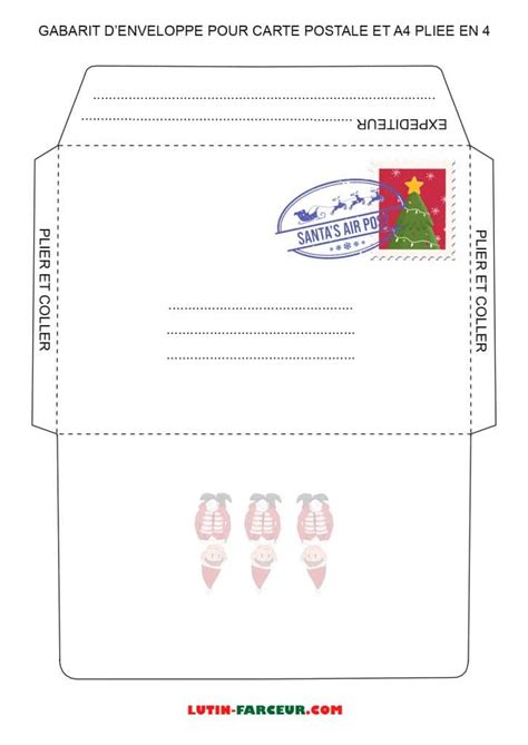 Copieux Relais Concurrents Gabarit Enveloppe A Imprimer Porc B Illement