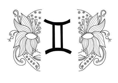 Gemini Sign Coloring Pages Coloring Pages