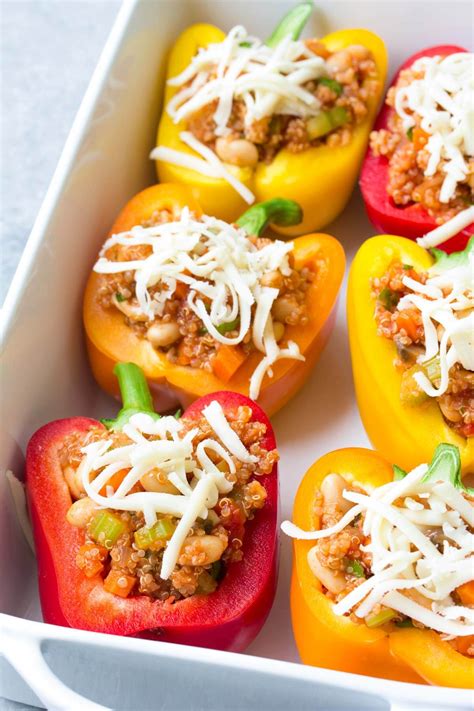 How do you eat leftover quinoa? Italian Quinoa Stuffed Peppers (Make Ahead Option ...