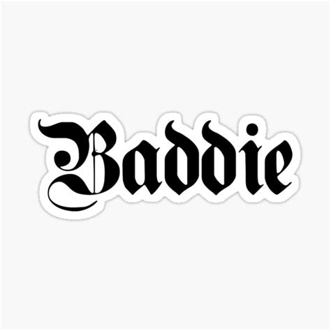 Baddie Sticker And Clothing Line Sticker For Sale By Eloacreations