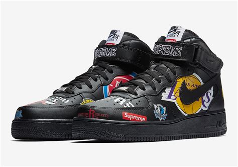 Supreme X Nba X Nike Air Force 1 Mid Black Sneakersfr