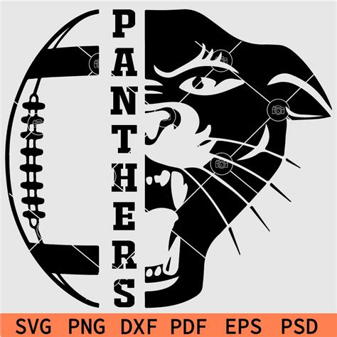 Panthers Football Svg Panther Head Svg American Football Svg