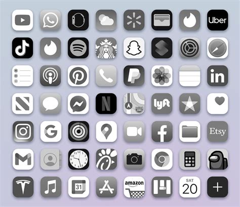 Don't be limited to black, white, and grey. Free Grayscale App Icons for Iphone - Black & White iOS 14 ...