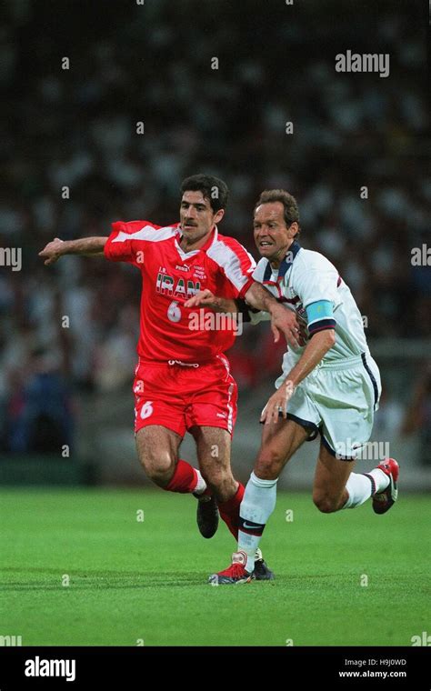 Karim Bagheri And Thomas Dooley Usa V Iran 25 June 1998 Stock Photo Alamy