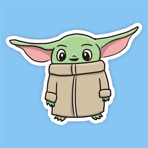 Baby Yoda Sticker 3″ Die Cut Underfold Comics