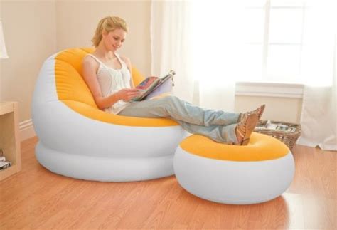 Billed as a chair for teens, the teenager chair's molded seat is actually perfect for the whole family! Uber-Cheap Inflatable Chaise Lounge Chair w/ Ottoman for ...