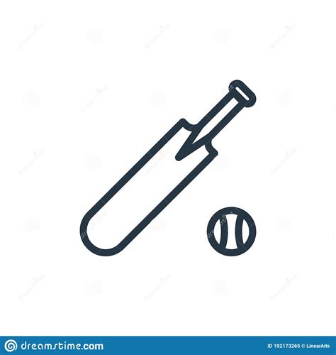 Cricket Bat Icon Vector From Sports Concept Thin Line Illustration Of