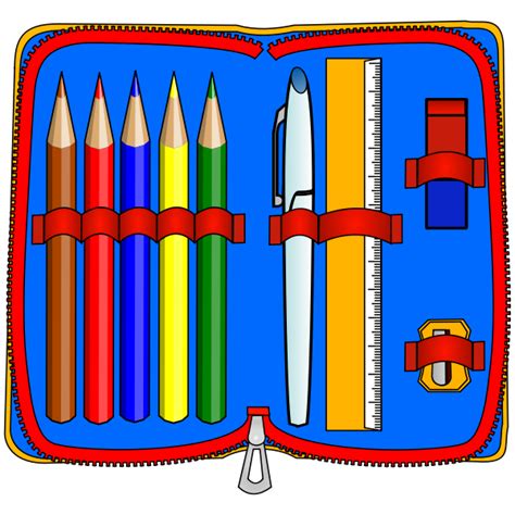Colorful Pencil Case Free Svg