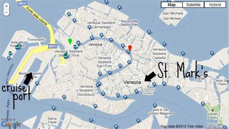 Map Of Venice Cruiseport Venice Map Venice Cruise