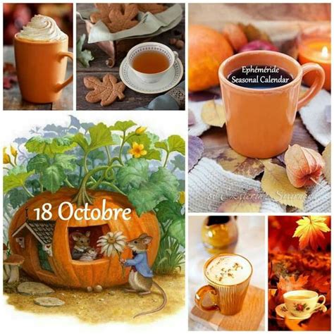 Éphéméride Seasonal Calendar Calendar Seasons Mugs Halloween