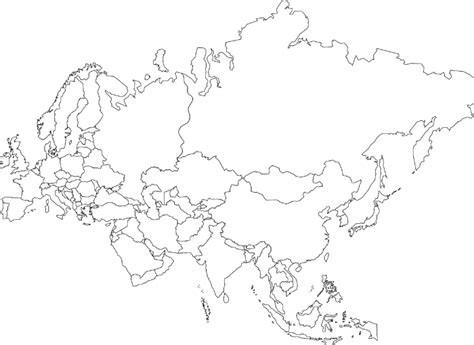 Outline Map Of Europe Asia
