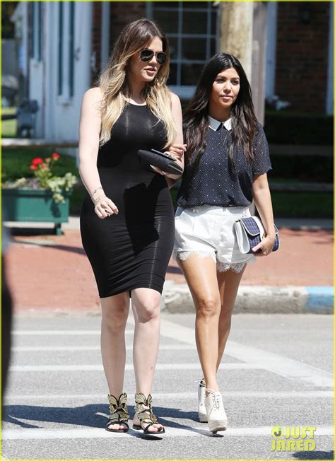Khloe And Kourtney Kardashian Are Stylish Sisters For Hamptons Lunch