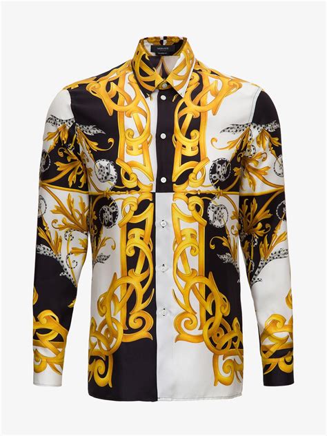 Versace Silk Baroque Shirt For Men Lyst