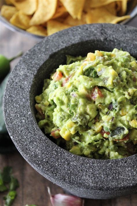 Guacamole With Roasted Peppers And Corn Meals By The Mountain