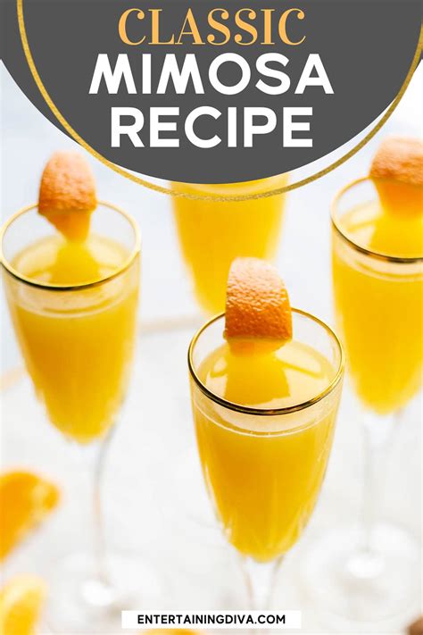 Classic Mimosa Recipe With A Non Alcoholic Option Entertaining Diva