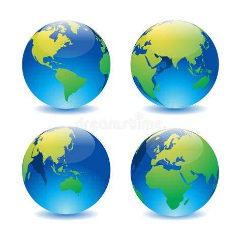 World Globes Map Stock Illustrations 5052 World Globes Map Stock