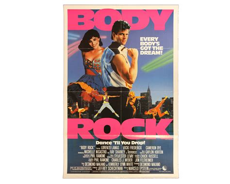 Vintage 80s Movie Poster Original 1984 Body Rock Retro 80s Film One