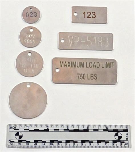 Numbered Metal Tags Stainless Steel Aluminum And Brass Big City