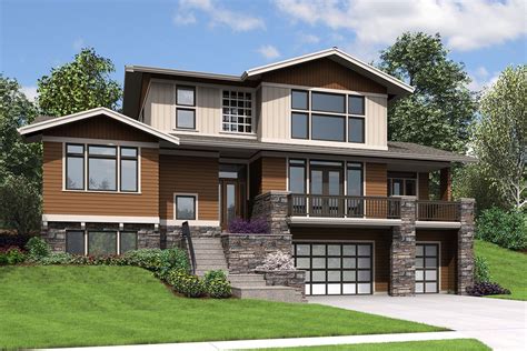 Northwest House Plan With Drive Under Garage 69649am Architectural