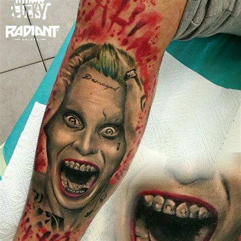 Tatuaż Joker Jared Leto Autor Lucky Tattoo Dziarownia Pl