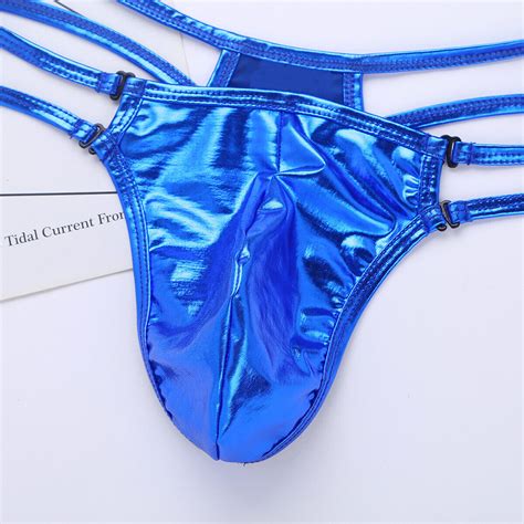 Sexy Men Thongs Jockstrap Metallic Gay Panties Bikini Briefs Underwear G String Ebay