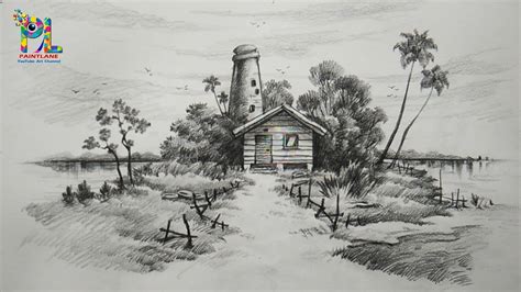 Learn Easy And Simple Shading A Landscape With Pencil Landscape Pencil