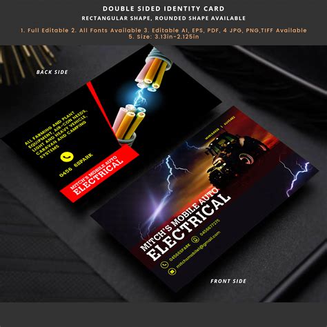 Electrician Business Cards 17 Electrician Business Card Designs Free