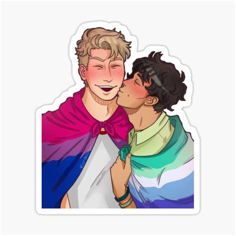 heartstopper gay bi flag charlie and nick full artwork simpler available sticker for sale