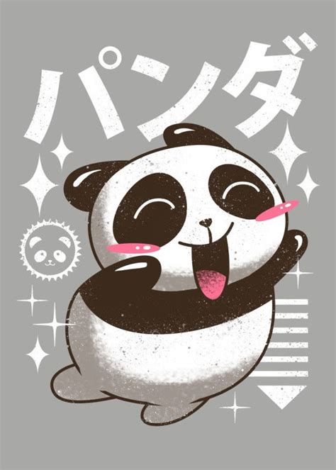 Kawaii Panda Poster By Vp Trinidad Displate Garabatos Kawaii