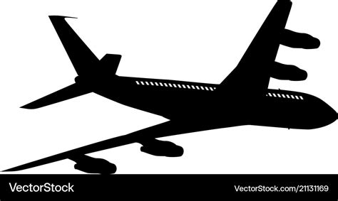 Airplane Silhouette Royalty Free Vector Image Vectorstock