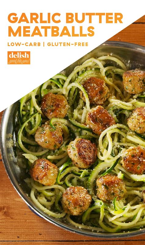 Easy keto recipes and menu plans, low carb, paleo, & gluten free recipes. Garlic Butter Meatballs | Recipe | Zoodle recipes, Diet ...