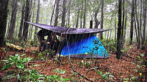 Camping In The Pouring Rain Day 2 And 3 Sheltering From The Storm