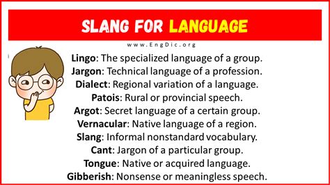 20 Slang For Language Their Uses And Meanings Engdic