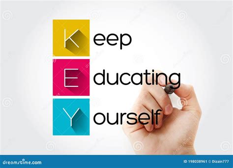 Key Acronym Keep Educating Yourself Educational Concept With