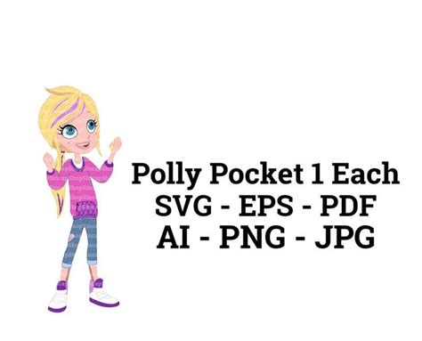 Polly Pocket And Pieces Svg Vector Polly Pocket Svg Polly Etsy Svg