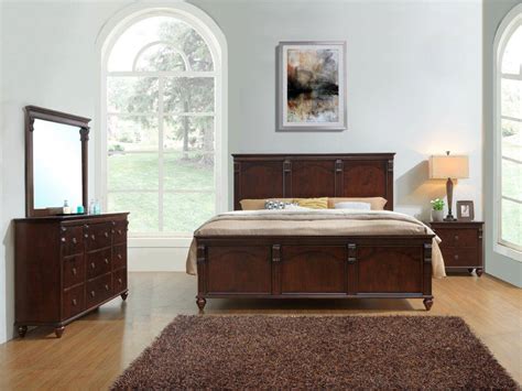 global furniture buckingham traditional mahogany finish queen bedroom