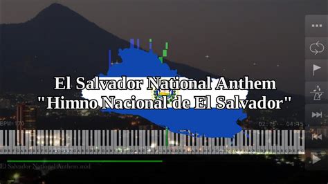 El Salvador National Anthem Himno Nacional De El Salvador Piano