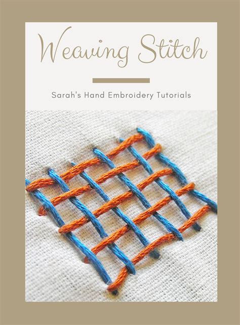 How To Do Weaving Stitch Sarahs Hand Embroidery Tutorials