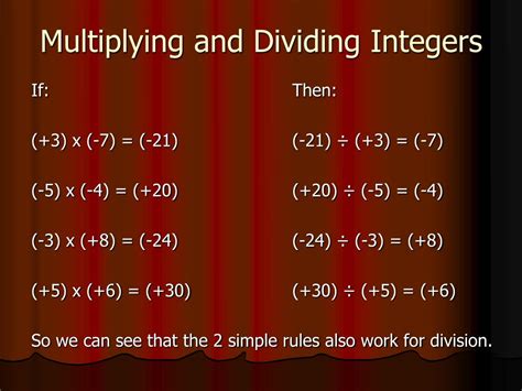 Ppt Multiplying And Dividing Integers Powerpoint Presentation Free