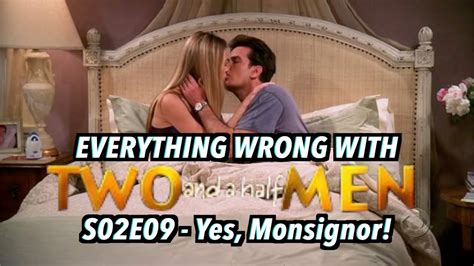 Everything Wrong With Two And A Half Men S02e09 Yes Monsignor Youtube
