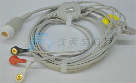 compatible philips portable one piece 12pin 3 lead ecg cable china ecg cable and philips ecg cable