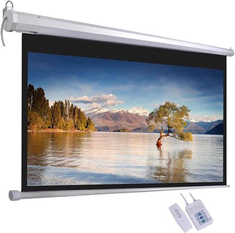 reasejoy 120 diagonal 16 9 electric projector screen viewing aera 265 7x149 2cm with remote