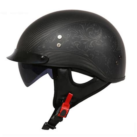 Dot Approved Carbon Fiber Half Faced Motorcycle Helmet Motorcycle