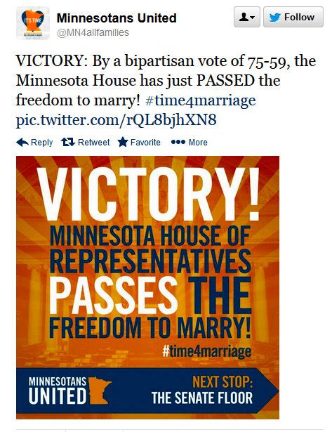 The Randy Report Minnesota House Passes Marriage Equality By Vote Of