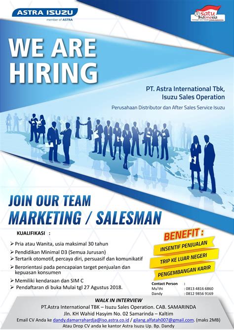 Persyaratan yang dibutuhkan adalah kamu bisa fresh. Student Career - POLNES (Politeknik Negeri Samarinda ...