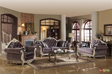 Luxurious Crystal Tufted Dark Gray Velvet And Platinum Living Room